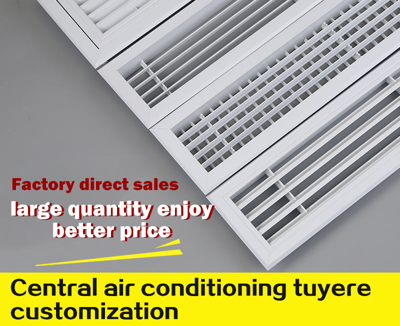 Central air-conditioning aluminum alloy outlet Double-layer shutter fresh air system  Ventilate shutter