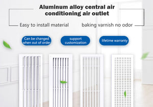 Central air-conditioning aluminum alloy outlet Double-layer shutter fresh air system  Ventilate shutter